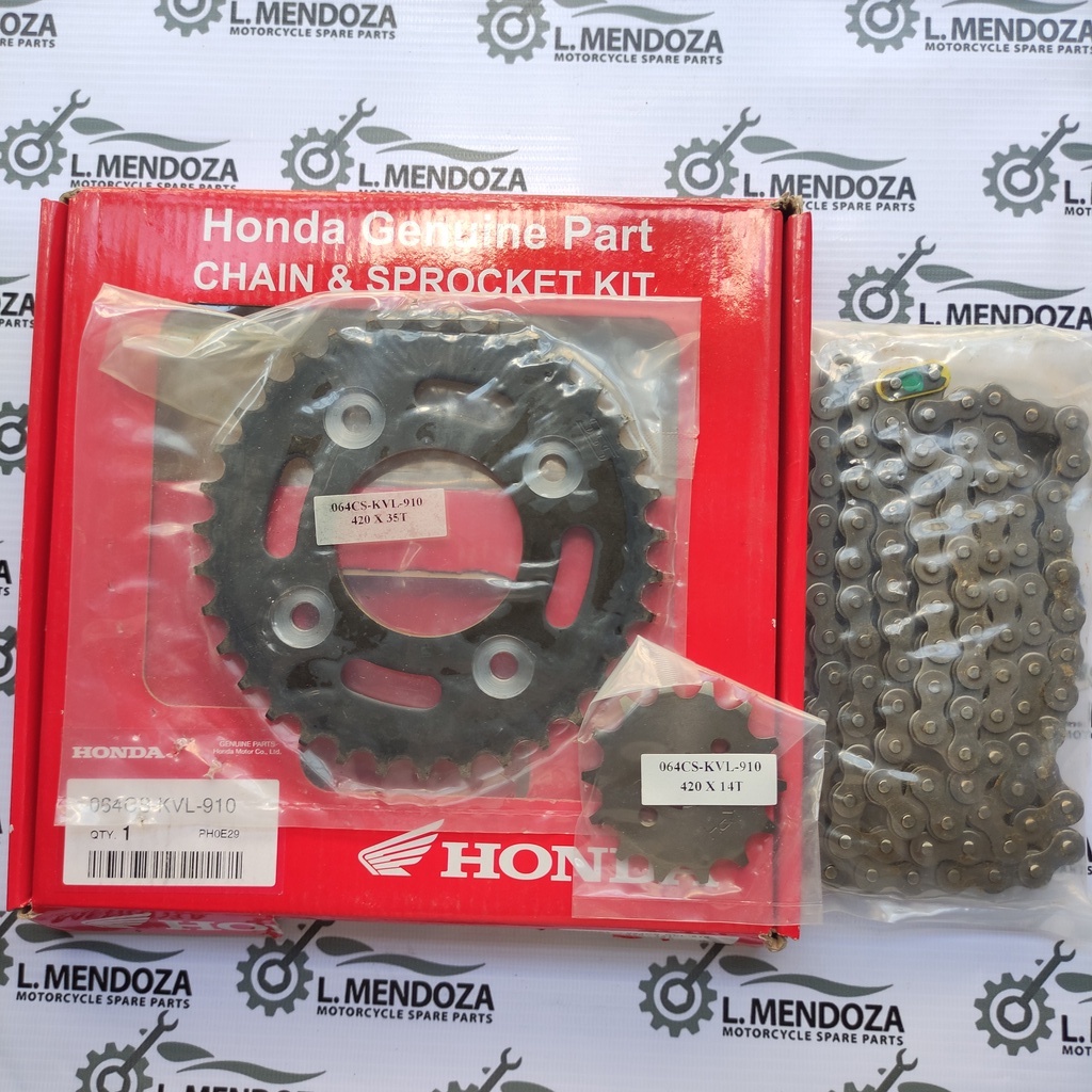 Honda Wave 125 Chain Sprocket Set 14T 35T 420 Genuine 064CS-KVL-910 ...