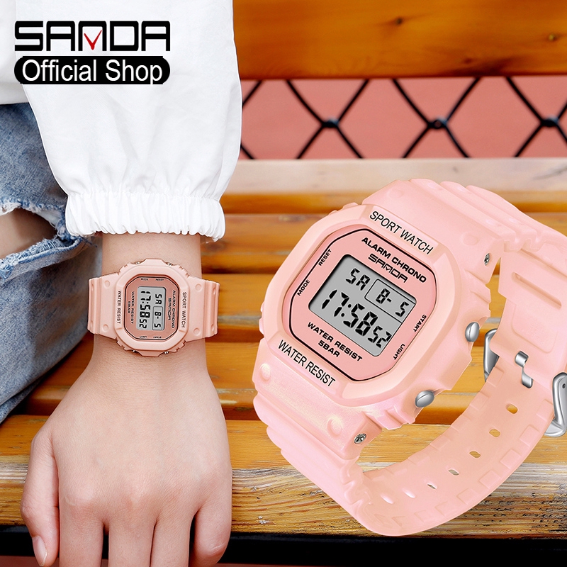 Pink cheap sports watch