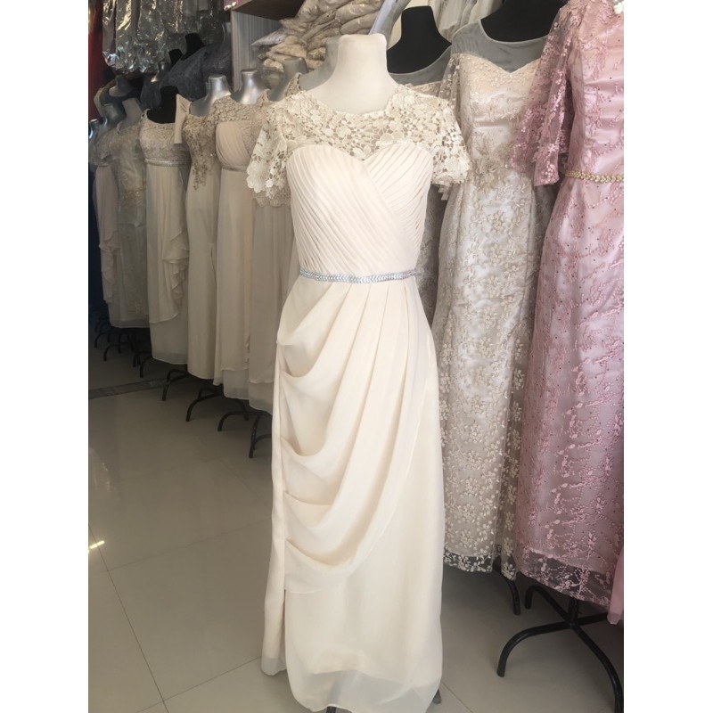 Cream gown for clearance ninang