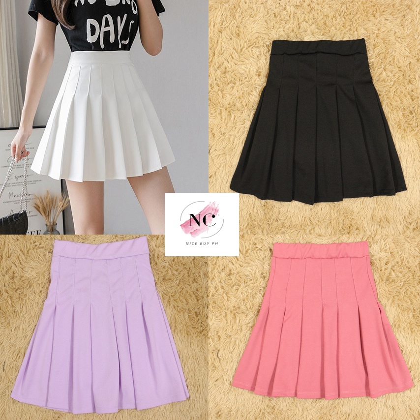 NB Korean Skirt Women High Waist Pleated Skirt A-Line | Shopee Philippines