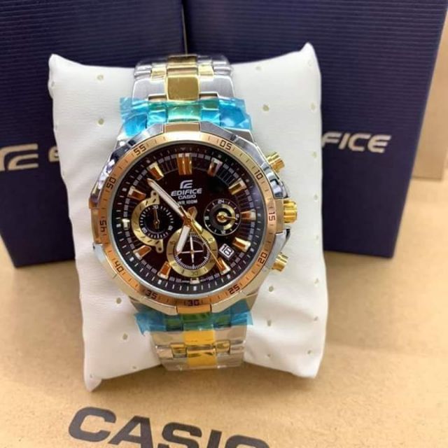 Casio edifice gold online silver watch