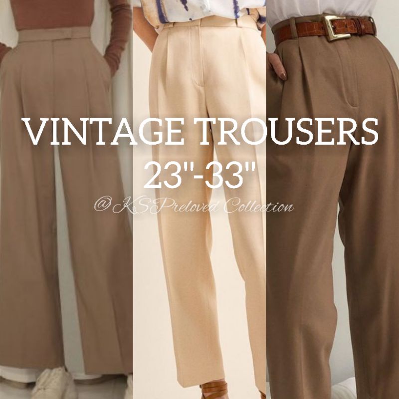 Preloved Trouser, Vintage Outfit, Office Pants for Women & Men