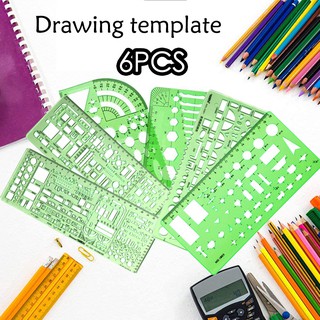 4 Pieces Circle Drawings Templates Stencils with Erasing Shield, Geometric  Plastic Measuring Template Draft Rulers for Drawing, Building Engineering