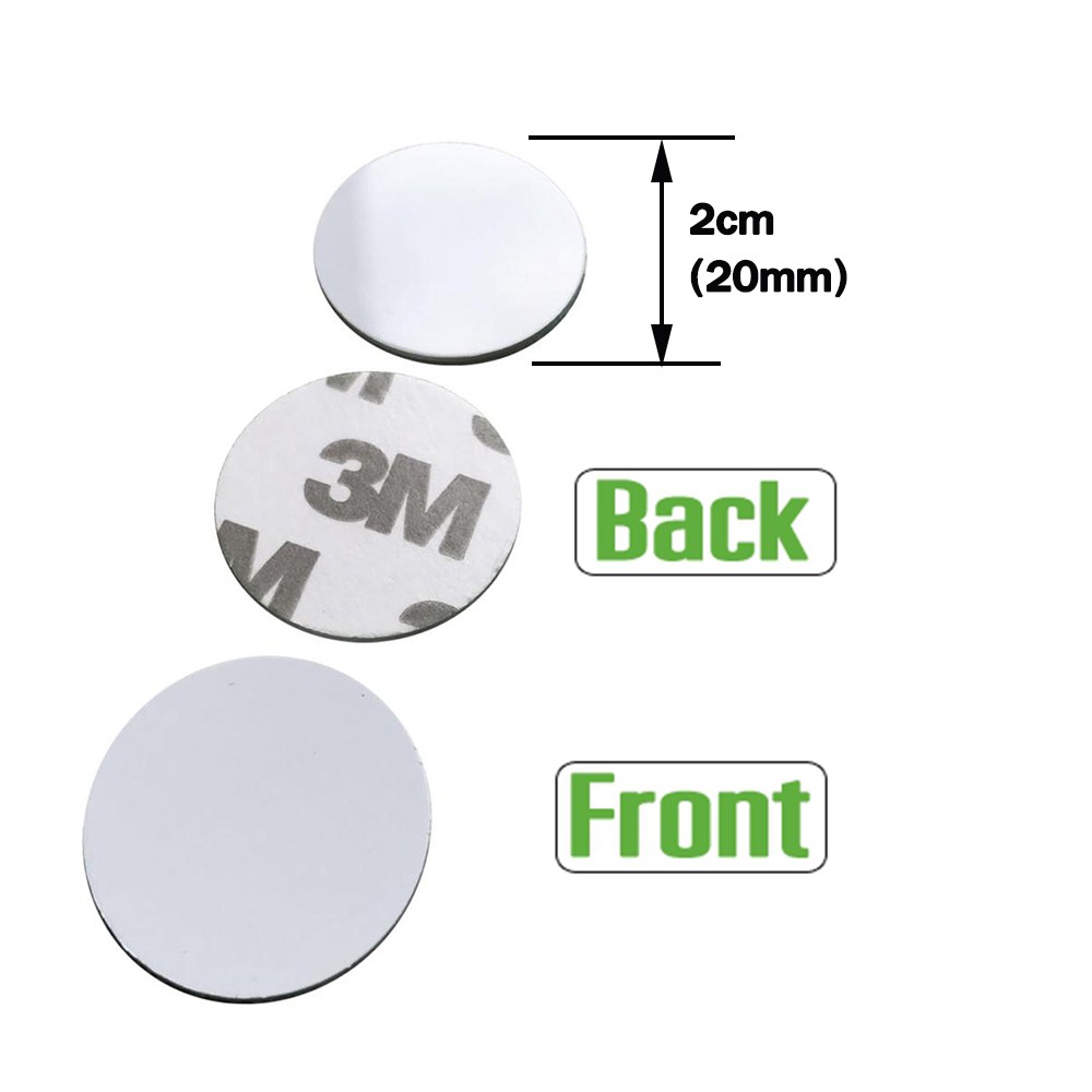 RFID 125KHz Coin Size 2cm (20mm T5577 Sticker Rewritable Adhesive Cards ...