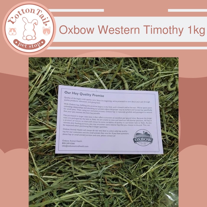 Oxbow Western TIMOTHY Hay 1kg / Rabbit Food Grass, Cavy | Shopee ...