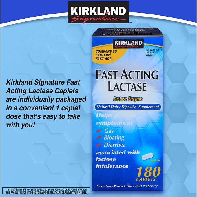 120 Lactaid FAST ACT (2 boxes of 60 caplets) For Lactose Intolerant