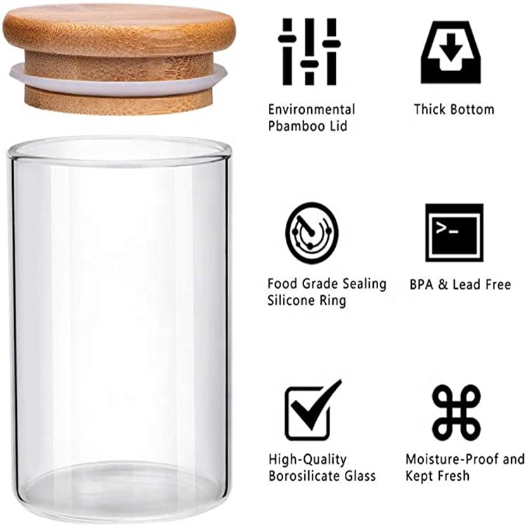 Lengo 6-Pack 1600 Ml Vacuum Sealed Borosilicate Glass Food Storage Jar main image 0