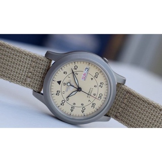 Seiko 5 SNK803 Beige Flieger Automatic Watch SNK803K2 Nylon