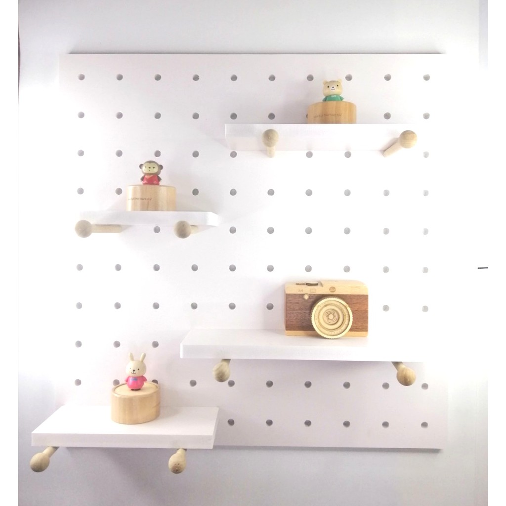 Wooden Peg Board White Shopee Philippines