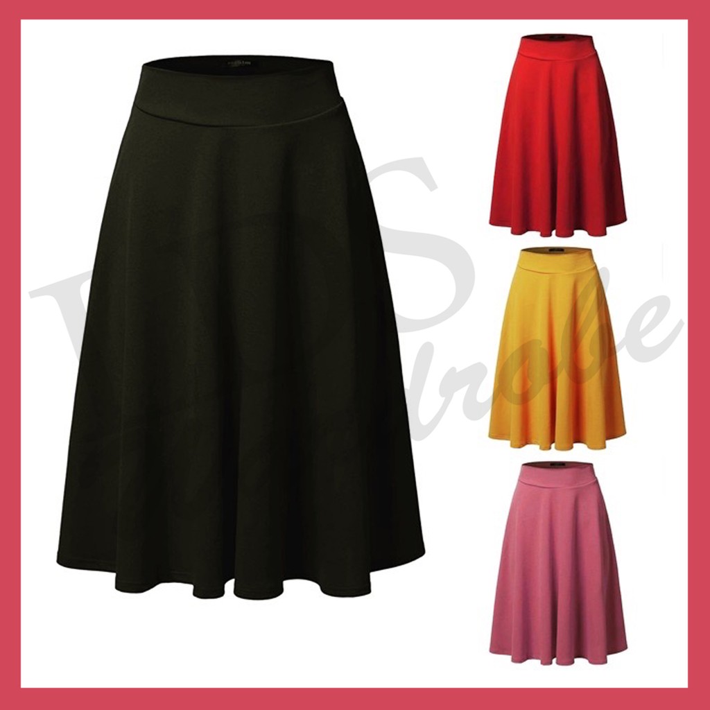 LDS Balloon Skirt Plain Colors Plus Size (CAN FIT TO: 33 to 40