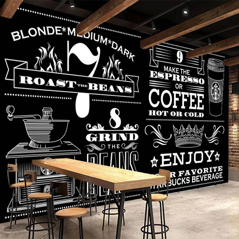 Custom Mural Wallpaper 3d Hand Painted Black And White Alphanumeric 