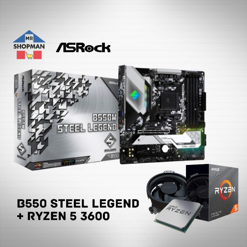 B450 SteelLegend+Ryzen5 2600セット ASRock B450 steel legend＋Ryzen 5 2600 Kit Upgrade ASRock B450M