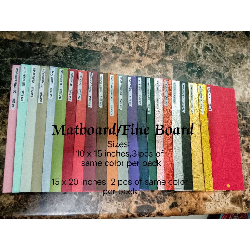 Matboard / Fine Board, (1.2 thickness) Shopee Philippines