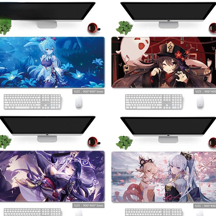 Hutao Kamisato Ayaka Kazuha Ganyu Genshin Impact mouse pad gaming Eula ...
