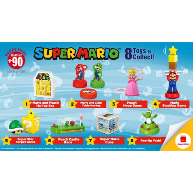 Super Mario Happy McDonald s Happy Meal Toys 1Set