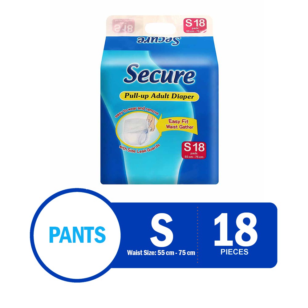 Secure Adult Diaper Pull-up Pants Small 18's