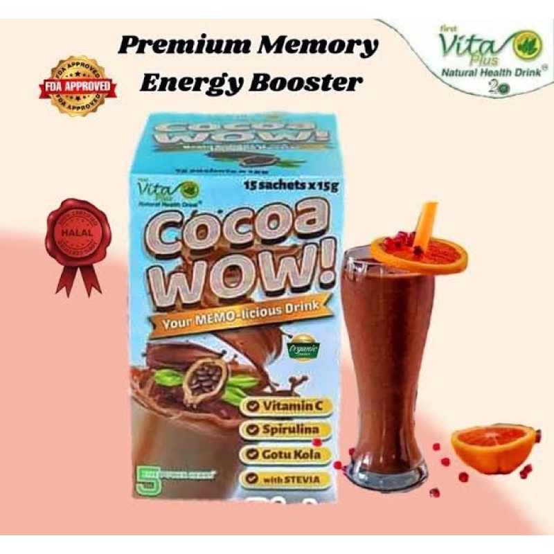 AUTHENTIC VITA PLUS COCOA WOW BERRY 15 SACHETS Shopee Philippines