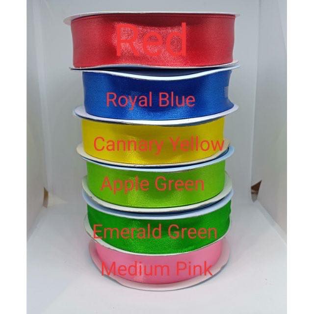 ribbon 1inch satin ribbon 50yards per roll | Shopee Philippines