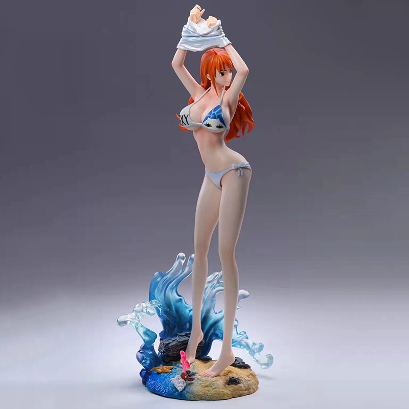 One Piece GK Nami Naked Anime Action Figures CM Sexy Swimsuit Girl Doll Statue Figma Model