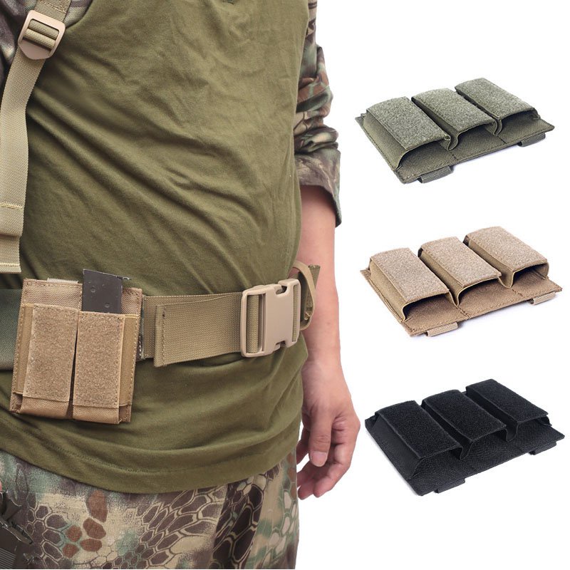 SSHl Tactical Molle Mag Pouch Military Pistol Ammo Clip Airsoft Triple