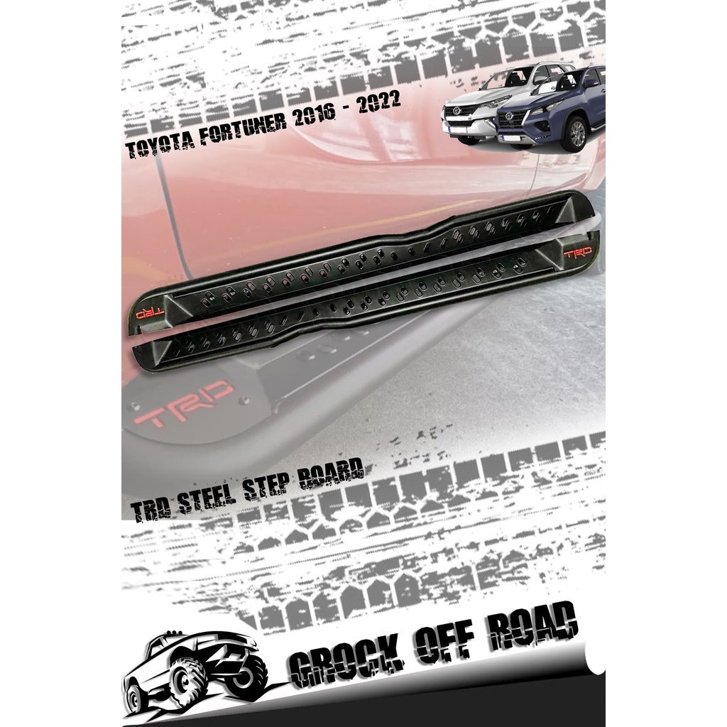 TOYOTA FORTUNER 2016 TO 2022 TRD STEEL STEPBOARD / STEP BOARD / RUNNING ...