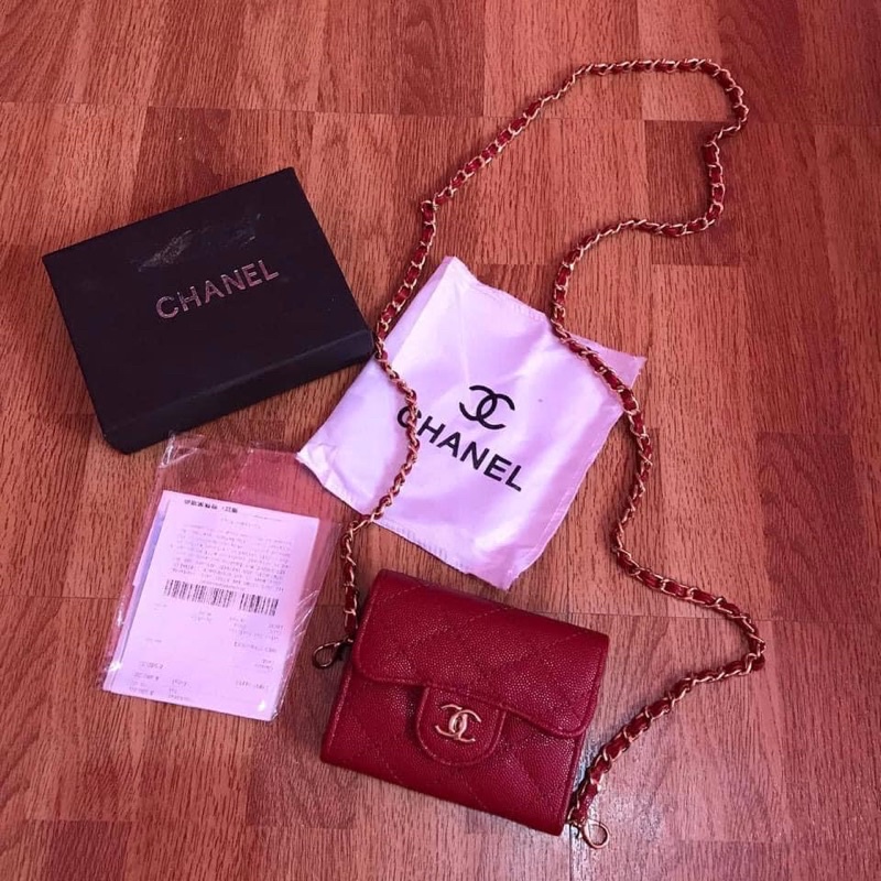 CHANEL MINI SLING WALLET with box Shopee Philippines