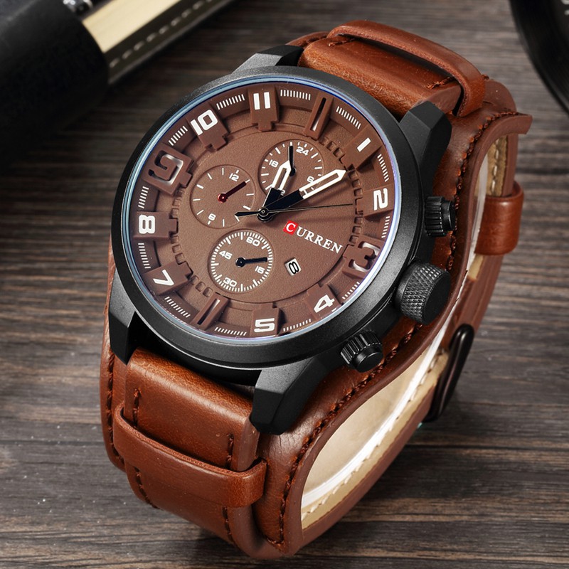 CURREN Men s Watches Top Luxury Fashion Unique Design Quartz Clock Outdoor Men Casual Waterproof Sport Date Chronograph Watch Shopee Philippines