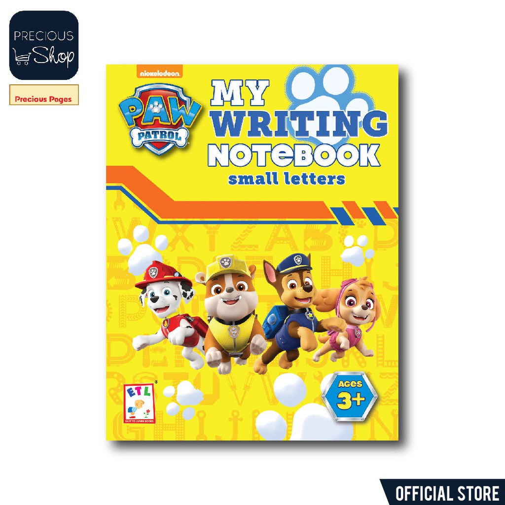 PAW PATROL: My Writing Notebook - small letters | Shopee Philippines