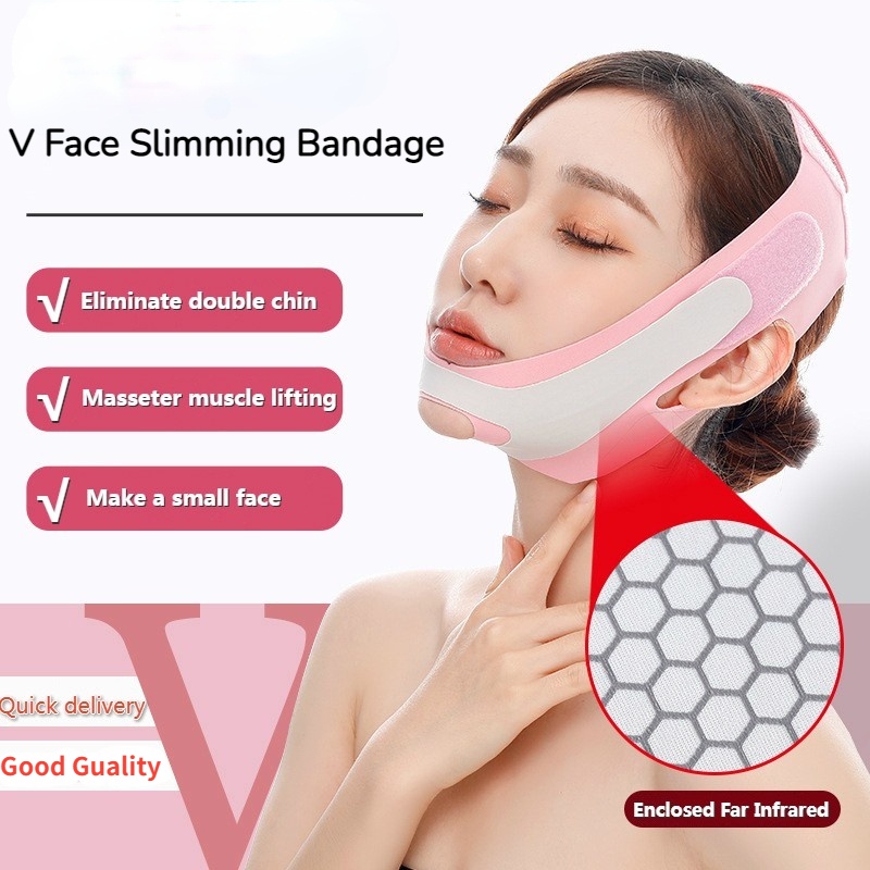 Elastic Face Slimming Bandage V Line Face Shaper Women Chin Cheek Lift Up Belt Facial Anti 6116