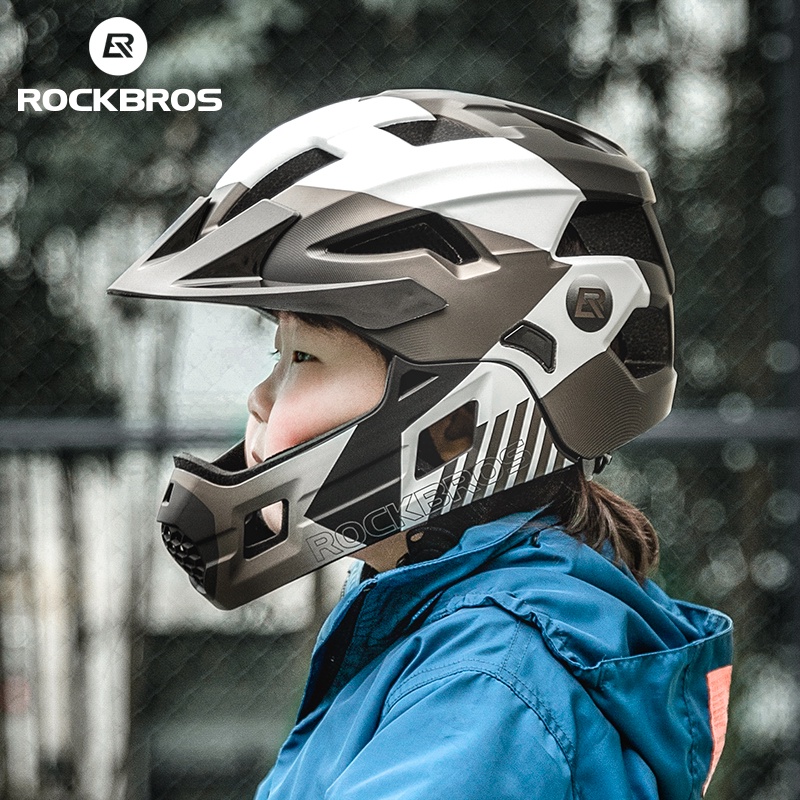 ROCKBROS Bike Helmet For Kids Bicycle Full Face Cover Mtb Mountain Road Pc Eps Skateboarding Sport Safety Helmets Shopee Philippines