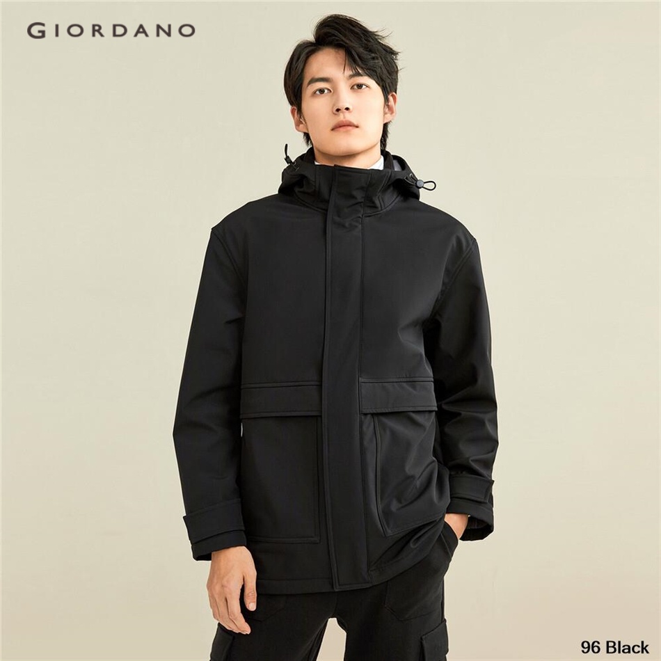 Mens Jackets Giordano Hoodie Jacket GIORDANO Men Jackets Mesh