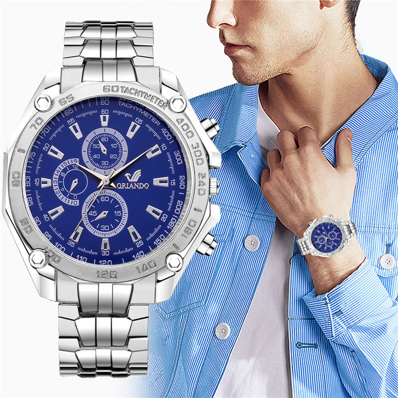 Men Watches Luxury Stainless Steel Quartz Wristwatches Male Clock ...