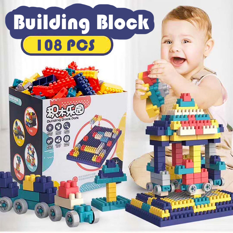 COD kids Bricks Toys Building Block 108pcs DIY Model Toys ...