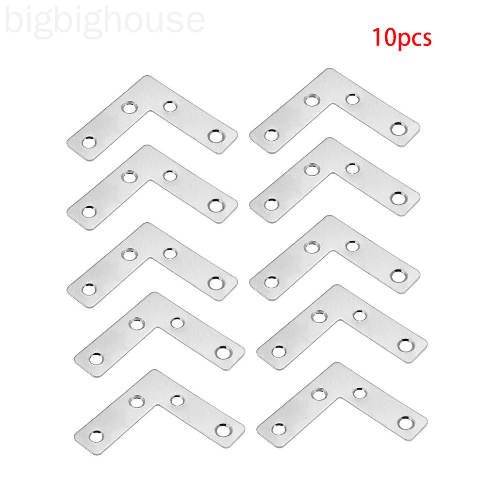 10pcs L Shaped Flat Plate Table Chair Corner Brace Stainless Steel ...