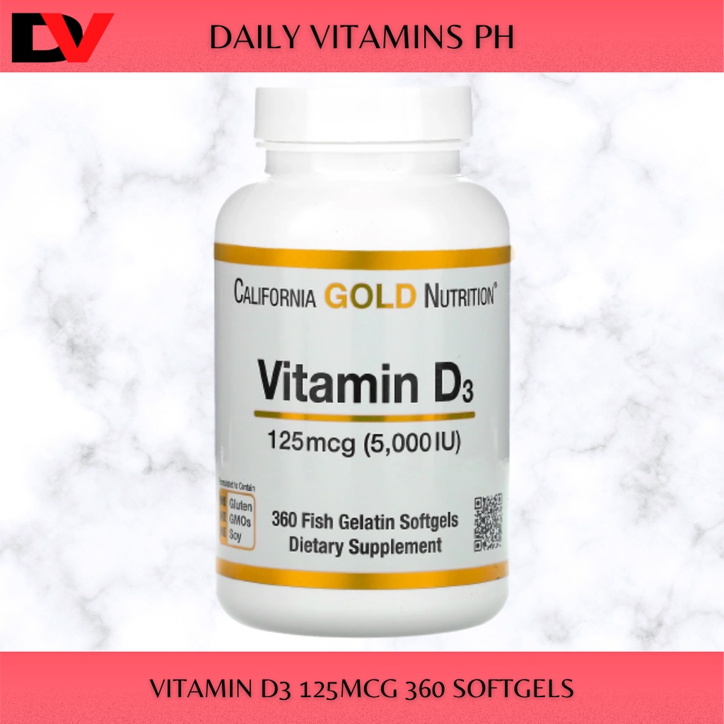 California Gold Nutrition, Vitamin D3, 125 mcg (5,000 IU), 360 Fish