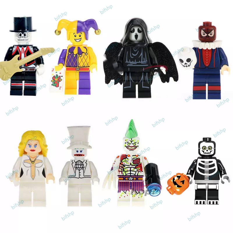 Halloween Compatible With Lego Ghost Zombie Series Skull Clown