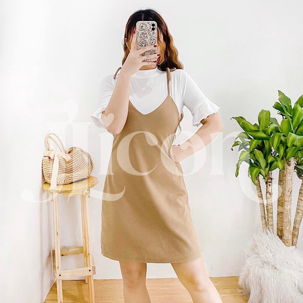 JL ICON TWINKLE DRESS WITH WHITE INNER 2IN1 INNER BLOUSE ONLY DRESS WITH SIDE POCKET Shopee Philippines