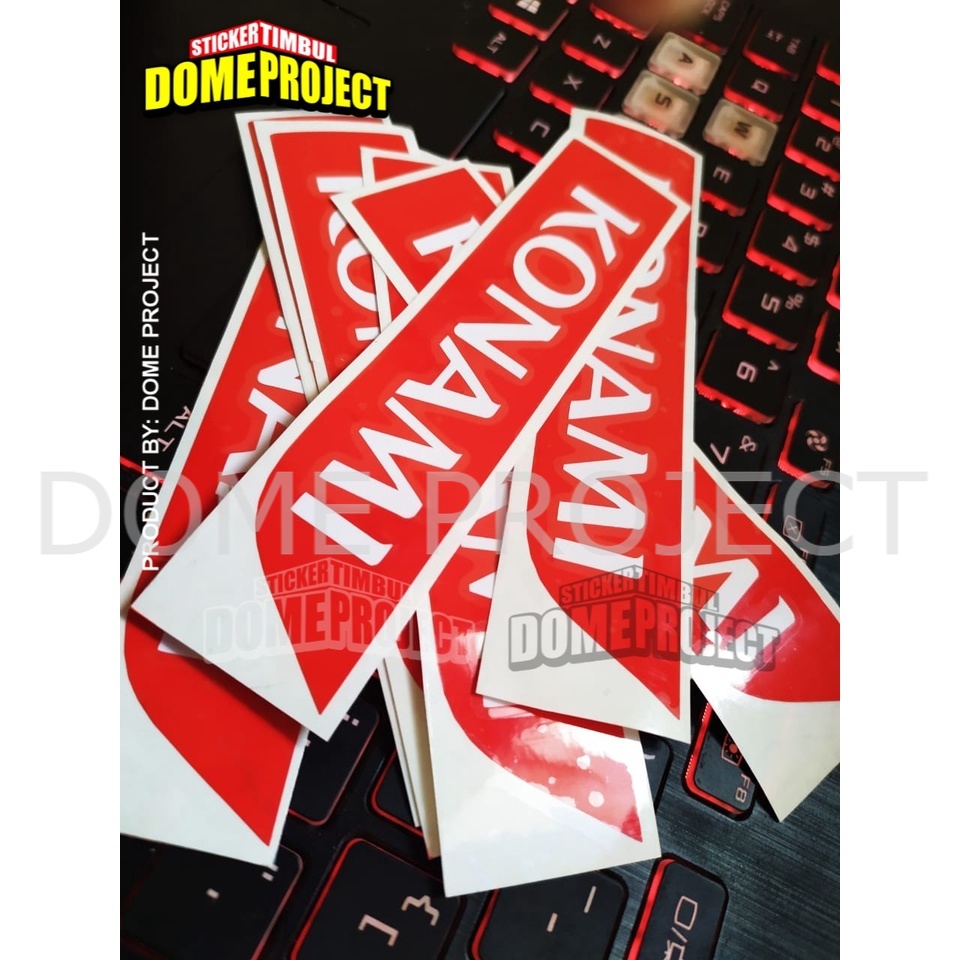 CUTTING STICKER DECAL CAR GLASS MOTORCYCLE HELMET KONAMI LOGO COOL ...
