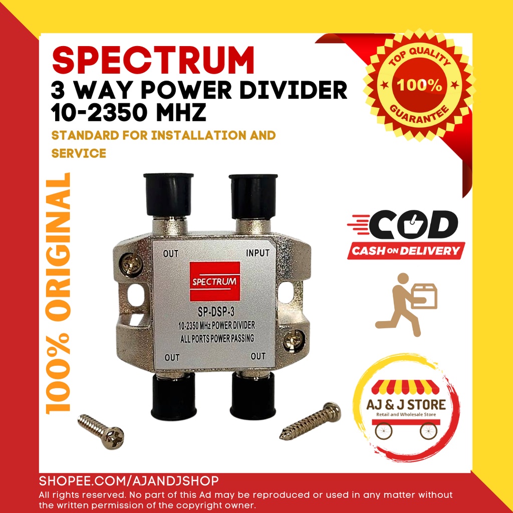 Original Spectrum Cignal 3 Way Power Divider | Shopee Philippines
