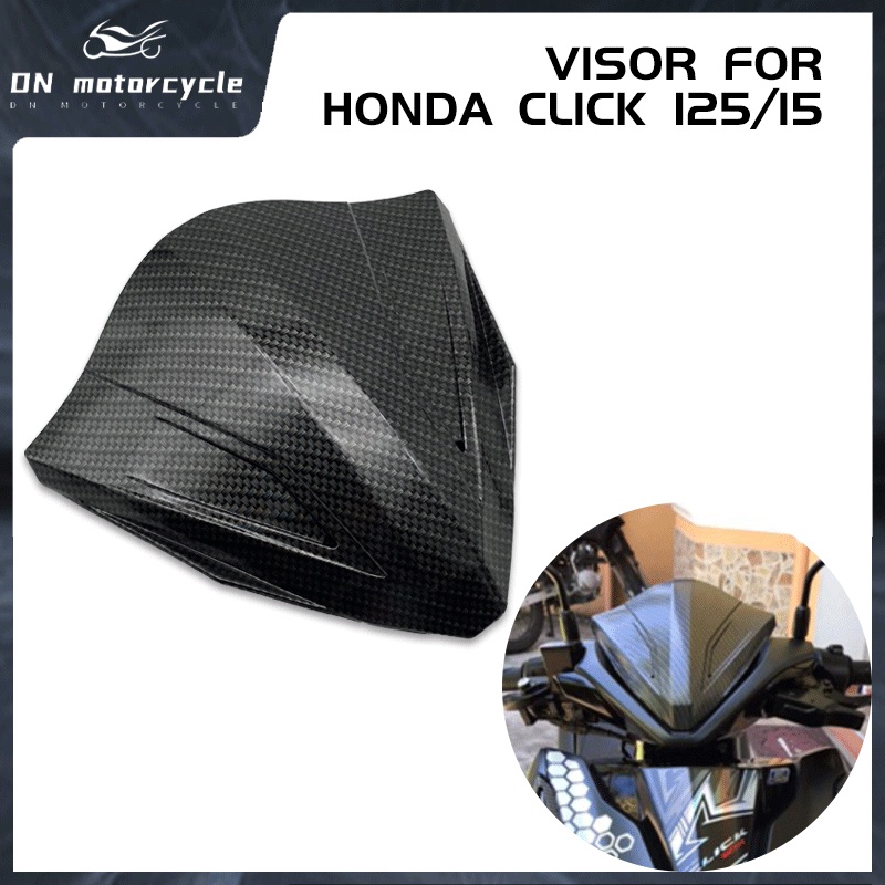 Motorcycle Visor For Honda Click 125/150 v1，v2Carbon | Shopee Philippines