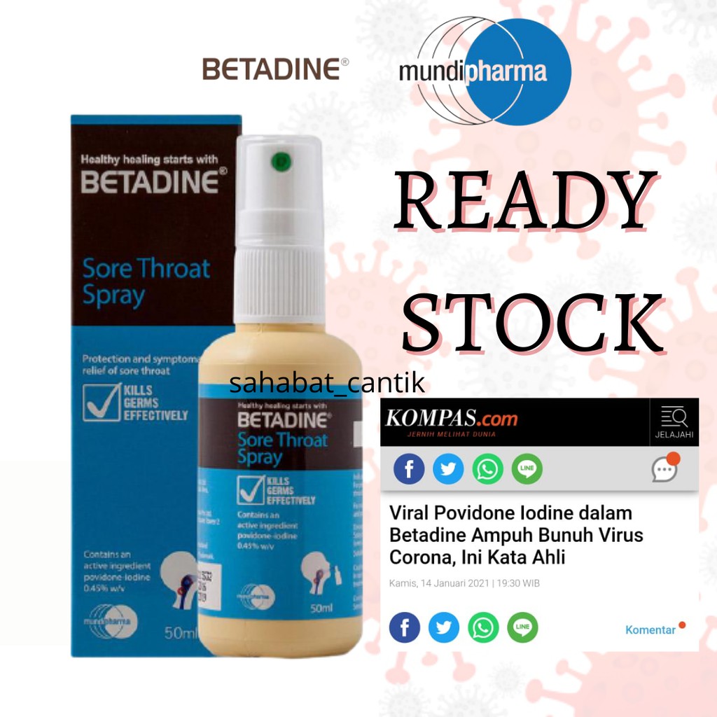 Betadine SORE THROAT SPRAY 50ml Shopee Philippines