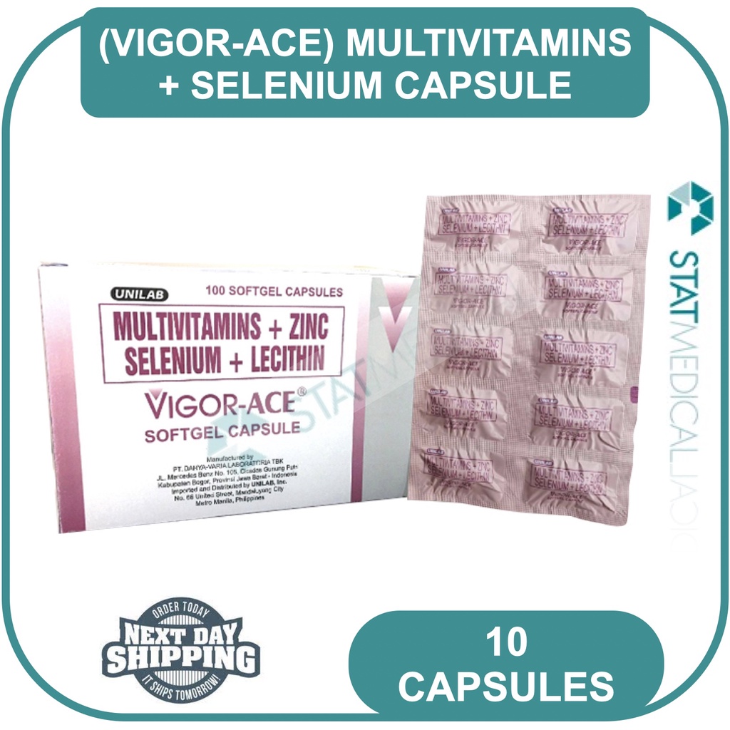 Vigor Ace Multivitamins Soft Gel Capsule [10, 20 & 30 Capsules] EXP ...