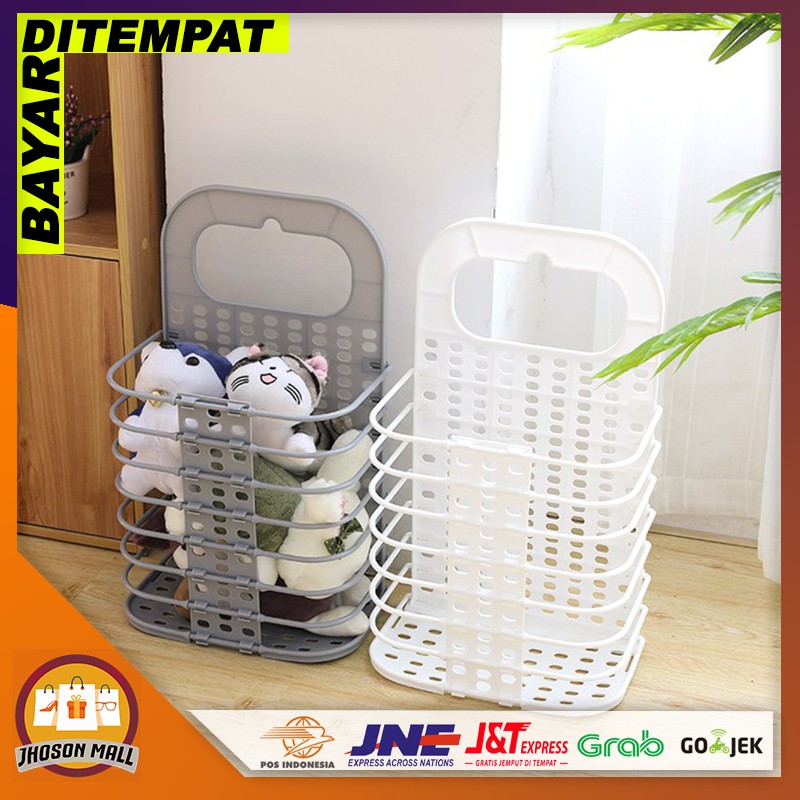 Jm FOLDING CONTAINER BASKET HANGING MODEL AND PLASTIC MATERIAL DIRTY ...