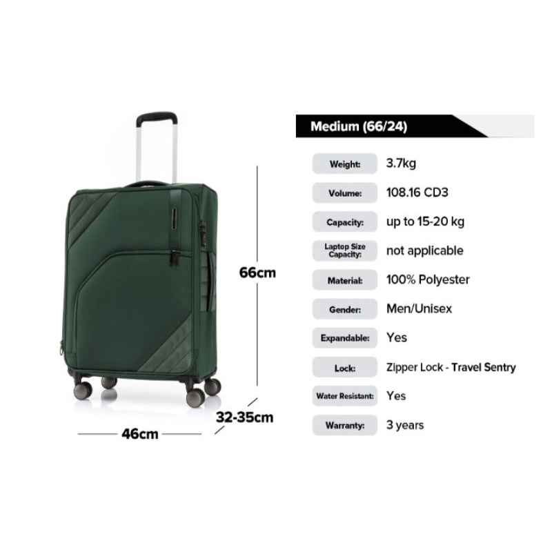 Samsonite cheap luggage dimensions