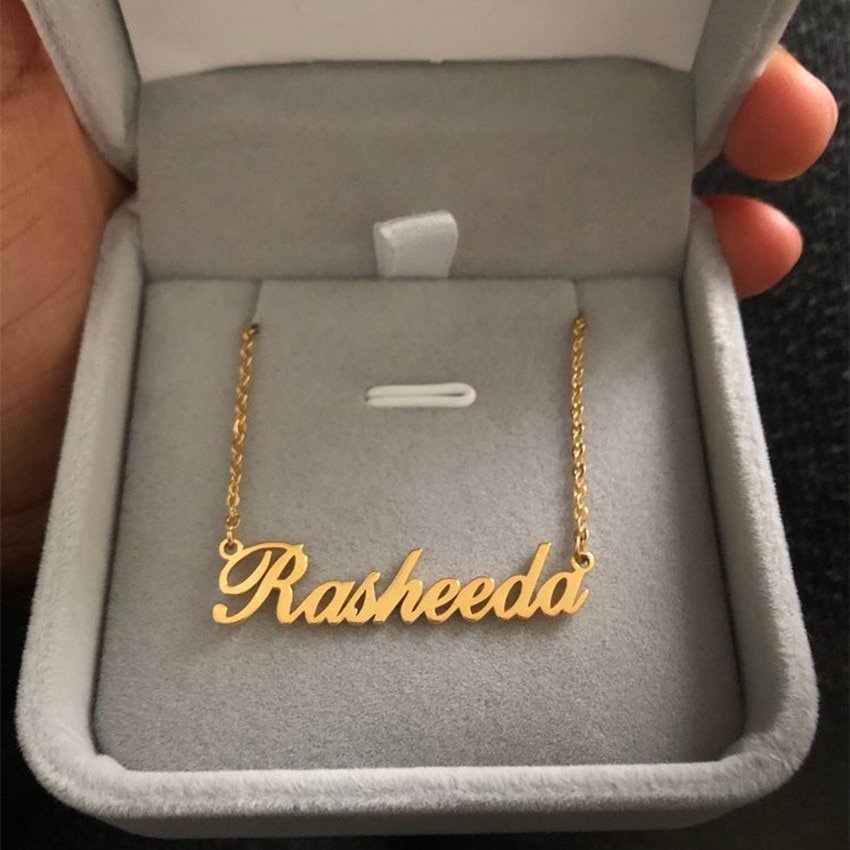 Plate Necklace With Custom Name Jewelry Necklaces Ubuy 18k Gold
