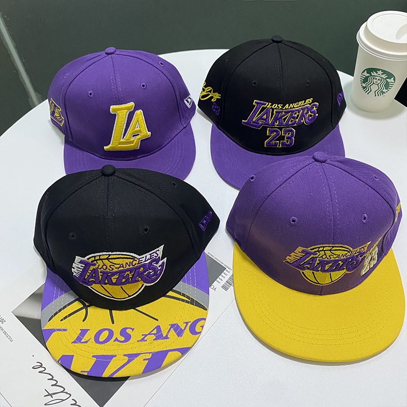 ♂☁LeBron James autumn and winter hat men s lakers flat brim hat