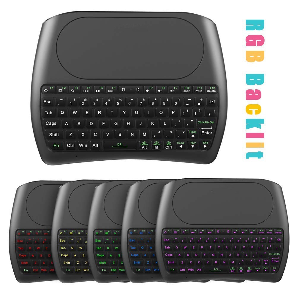D8 Mini Wireless Keyboard & Touchpad with Colorful Backlight | Shopee ...