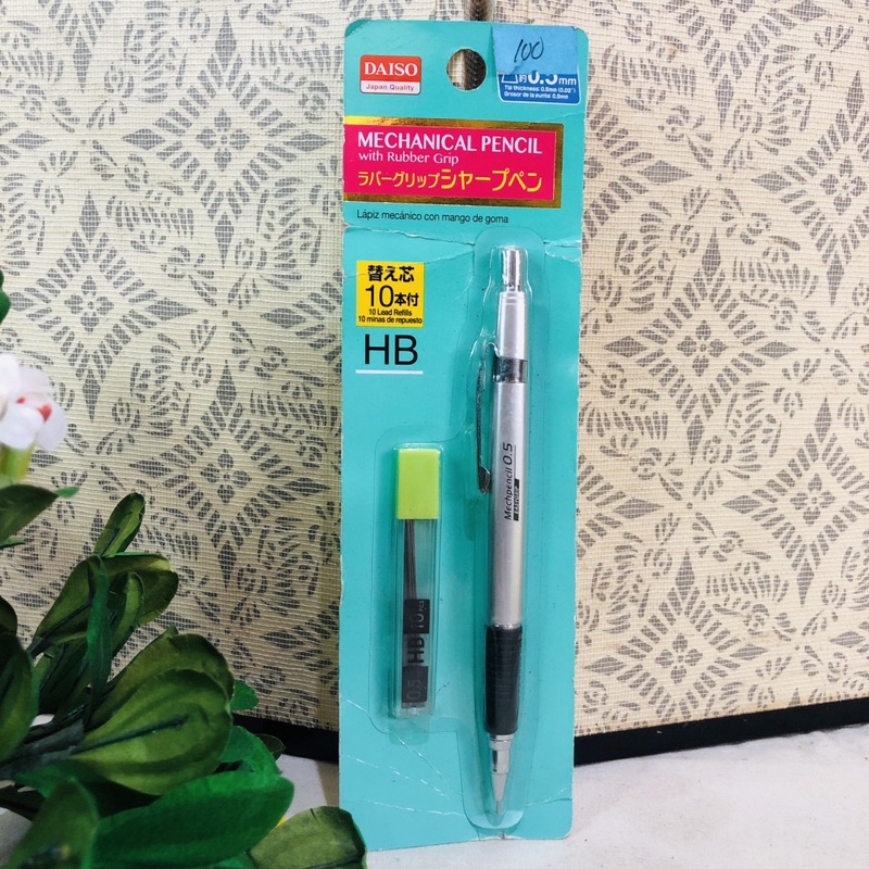 MECHANICAL PENCIL with RUBBER GRIP/Daiso KADOKAWA/ TEMIJI/KININARI