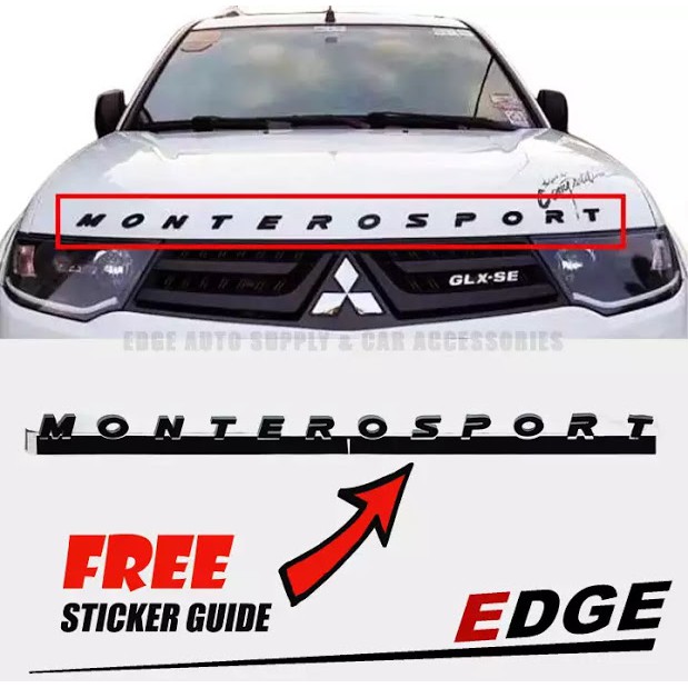 MONTERO SPORT Hood Emblem // mitsubishi adhesive ready stickon logo