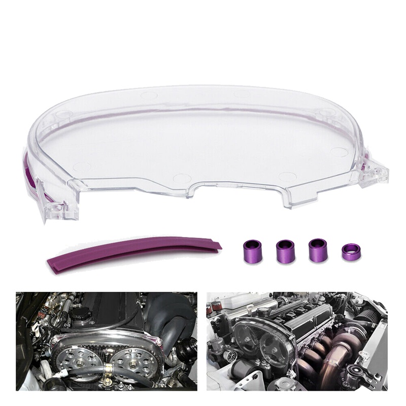 Clear Cam Gear Timing Belt Cover Turbo Cam Pulley for Mitsubishi DSM Evolution Lancer 4G63
